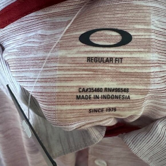 Oakley Men's XXL O-Hydrolix™ Gravity Polo 434158 Iron Red NWT Regular Fit - Picture 4 of 6